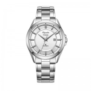 Alexandre Christie AC 8675 Silver White Man Datejust MDBSSSL